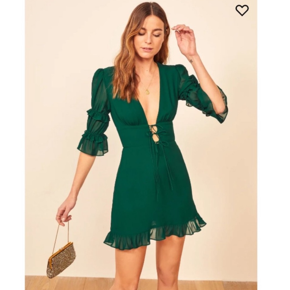 Reformation Laurelei dress green